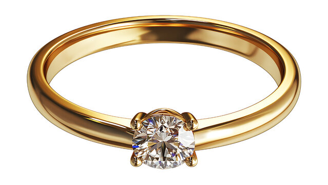 a gold ring on transparent background PNG