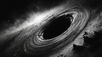 Wall Mural - a cosmic view of a black hole, showcasing the mysteries and wonders of outer space.