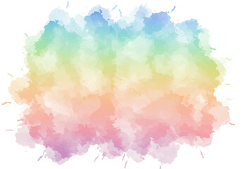 pastel rainbow watercolor splash background design perfect for branding projects, logo creation, and