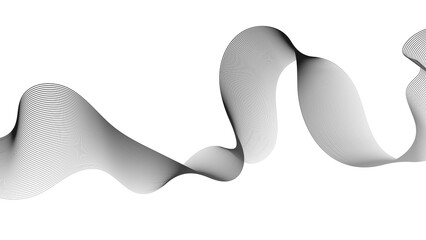 Poster - Abstract backdrop with grey wave gradient lines