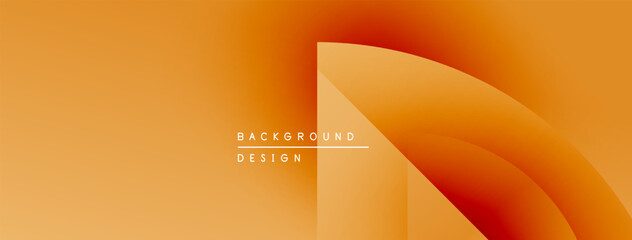 Aufkleber - Abstract orange background. Smooth gradients create flowing shapes, modern design element. Text reads background design.