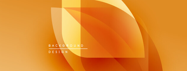 Aufkleber - Abstract orange design. Overlapping layers create dynamic visual effect. Modern background suitable for various projects.