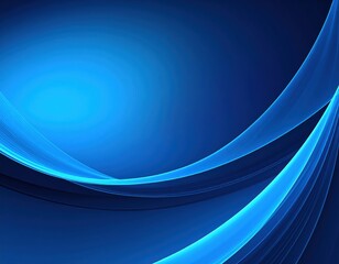 Poster - Dynamic blue waves flowing in a serene abstract background digital art calm environment aesthetic viewpoint