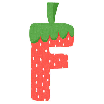 Alphabet F Strawberry