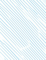 Fototapete - An abstract background features a repeating pattern of thin, light blue diagonal lines, subtly varying in thickness and opacity on a crisp white surface