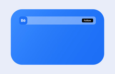 Poster - Behance Follow UI Button in Modern Gradient Vector Design.
