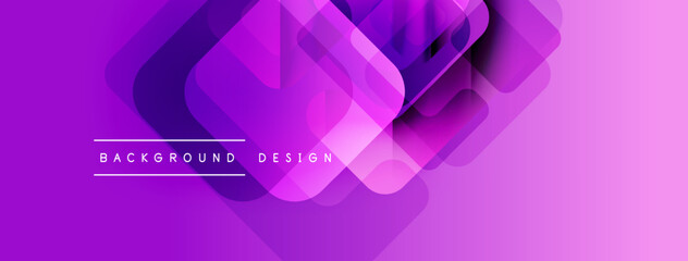 Fototapete - Abstract purple layers create dynamic visual effect. Modern design elements suggest innovation, technology, gradients. Minimalist aesthetic.