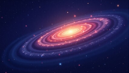 Wall Mural - Spiral Galaxy With Nebula In Dark Space