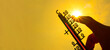 © Corri Seizinger - Hot weather - Heat wave / Summer heat background - Thermometer yellow orange sky and sun rays