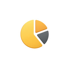 Poster - Colorful pie chart graphic representing data distribution and analysis in a modern, engaging style for presentations and reports Transparent background or png