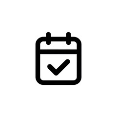 Poster - Minimalist calendar icon design representing scheduling, planning, and time management in modern style without distracting elements Transparent background or png