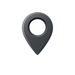 Poster - Modern Location Pin Icon in Minimalistic Style for Maps and Navigation Applications Transparent background or png