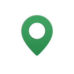 Poster - Green location marker icon representing navigation, mapping, or travel concepts on a plain background for design use Transparent background or png