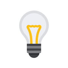 Poster - Bright and Creative Light Bulb Icon Representing Innovative Ideas and Inspiration for Design and Business Projects Transparent background or png