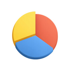 Poster - Colorful 3D Pie Chart Visualization for Data Analysis and Presentation in Business Reports Transparent background or png