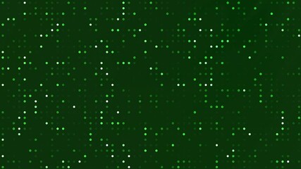 Poster - Futuristic Digital Green Matrix Code Animation for Technology and Cyber Themes