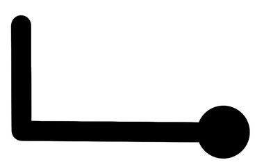 Aufkleber - Connecting arrow point on transparent background
