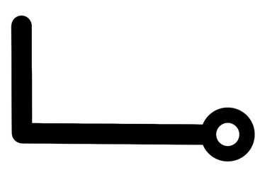 Aufkleber - Connecting arrow point on transparent background