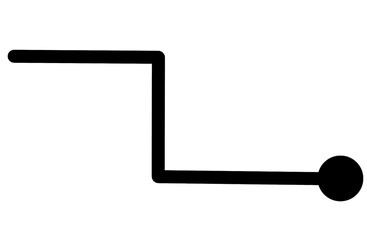 Aufkleber - Connecting arrow point on transparent background