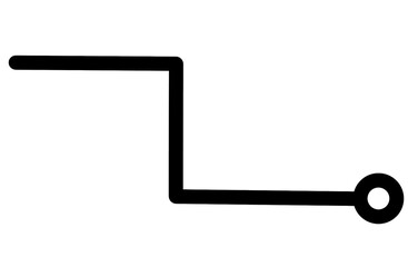 Aufkleber - Connecting arrow point on transparent background