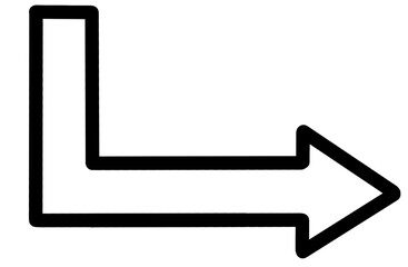 Aufkleber - Doodle arrow on transparent background