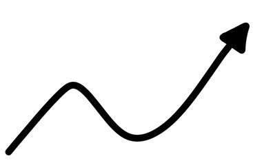 Aufkleber - Doodle arrow on transparent background