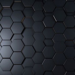 Poster - Hexagonal pattern design digital art abstract dark environment close-up view modern concept for visual impact