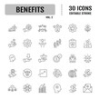 © ARIF MIFTAHUL ANWAR - Benefits line editable icon set. Editable stroke. Vector illustration