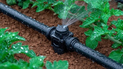 Poster - AI technology is utilized in an irrigation system to optimize water levels and support sustainable agricultural methods