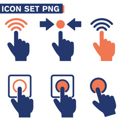 Fototapete - Set di icone di tocco. - illustrazioni