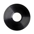 © mdikz97 - A black vinyl record with a white label, isolated on white