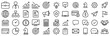 © Iconique Studio - Minimalist business and marketing icon set featuring symbols of strategy finance communication and growth