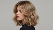 © jesus - Mujer rubia caucásica con un look natural y fresco, su cabello rubio ligeramente ondulado enmarcando un rostro sereno y expresivo.