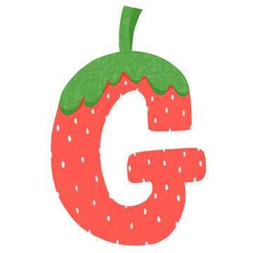 Alphabet G Strawberry
