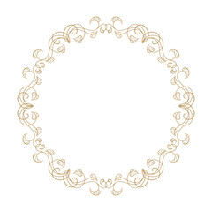 Wall Mural - an elegant vintage style floral wreath, perfect for a variety of invitations, cards, or decorative p