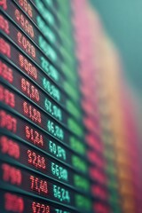 Aufkleber - Stock Ticker Display with Bold Market Quotes and Dynamic Financial Data for Real-Time Trading and Investment Platform Marketing
