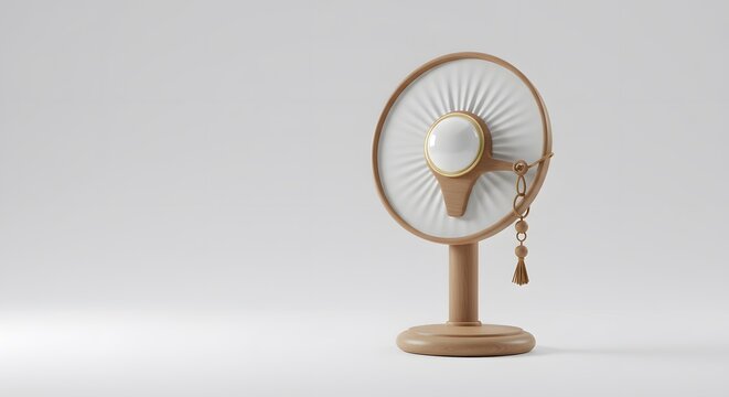 Elegant Minimalist 3D Render of a Unique Ornate Decorative Piece