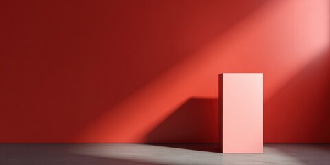 Aufkleber - Minimalist Architectural Space with Dramatic Shadows and Simple Podium Highlighting Modern Elegance and Essential Design for Product Advertising