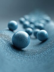 Aufkleber - Curved Address Book Pages with Alphabetical Entries and Textured Blue Spheres Symbolizing Organized Data and Modern Knowledge Management Trends