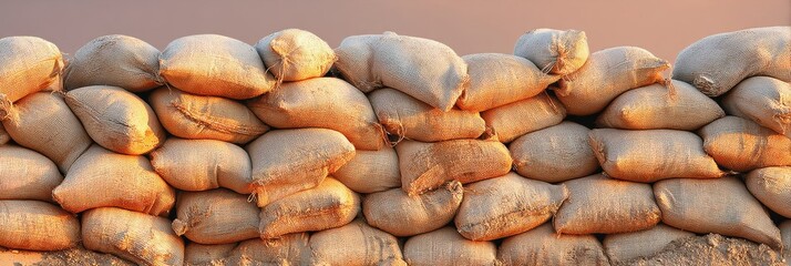 Poster - Sustainable Sandbag Flood Barrier Protecting Urban Areas from Rising Waters - Environmental Crisis Management and Disaster Response Strategy