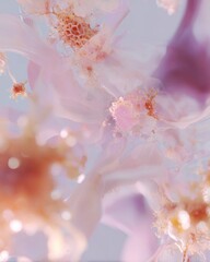 Aufkleber - Soft Abstract Digital Visualization of Cellular Structures and Molecular Patterns for Precision Oncology and AI-Powered Cancer Therapy Monitoring