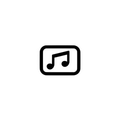 Poster - Music play icon with musical note