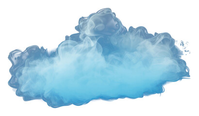 Wall Mural - png light blue cloud smoke black background.