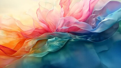 Poster - Abstract Fluid Art with Vibrant Color Blends and Soft Textures for Creative Backgrounds