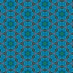 seamless kaleidoscope floral pattern turquoise and green floral kaleidoscope design for fabric, wall