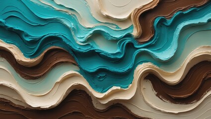 Poster - Colorful abstract oil painting art background emphasizing the texture of canvas and oil paint. An abstract background suitable for design.
