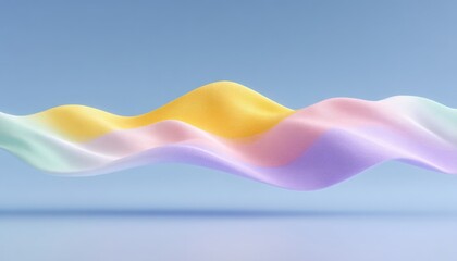 Aufkleber - Pastel Flowing Ribbon Abstract Background