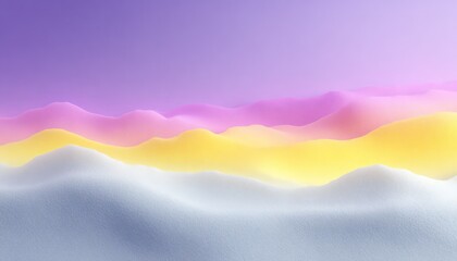 Fototapete - Pastel Gradient Waves in Rhythmic Layers