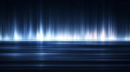 Poster - Abstract light beams on dark surface