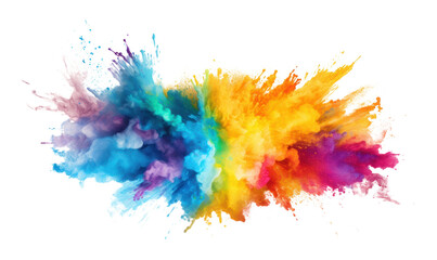 Wall Mural - png holi paint splash explosion colorful art.